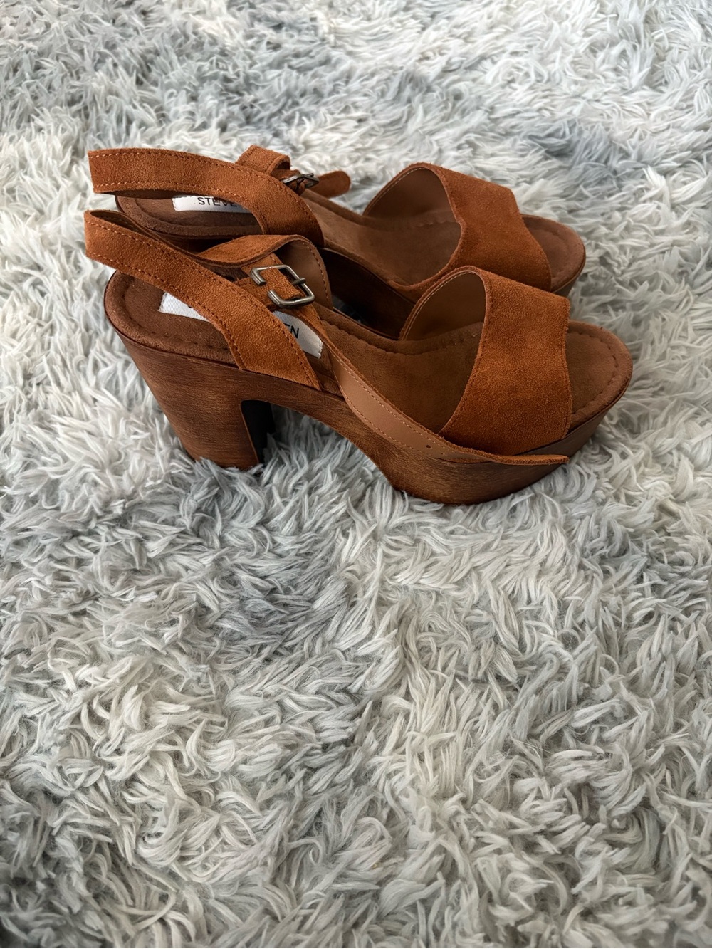 Steve Madden Women's Suede Open-Toe Sandals - Picture 2 of 4